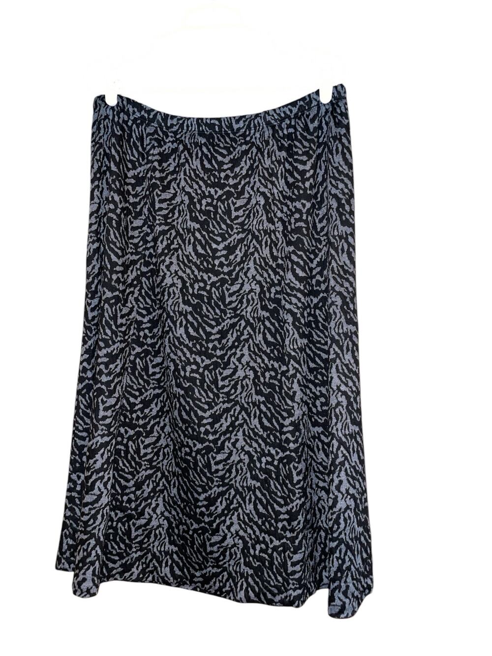 Christopher & Banks Zebra Print Pull-on Midi Skirt size 16